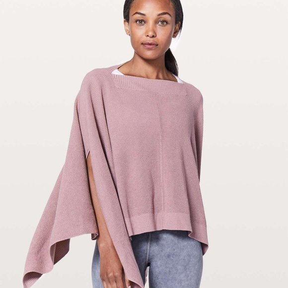 lululemon athletica Sweaters - Lululemon Forward Flow Cape- Cashmere Blend Vintage Mauve